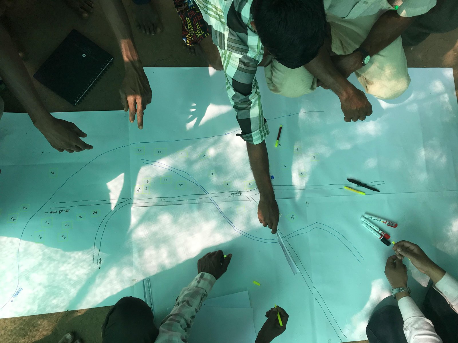 Survey Point team working on site